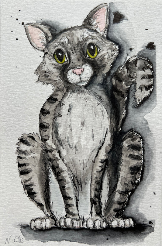 Gray Tabby print