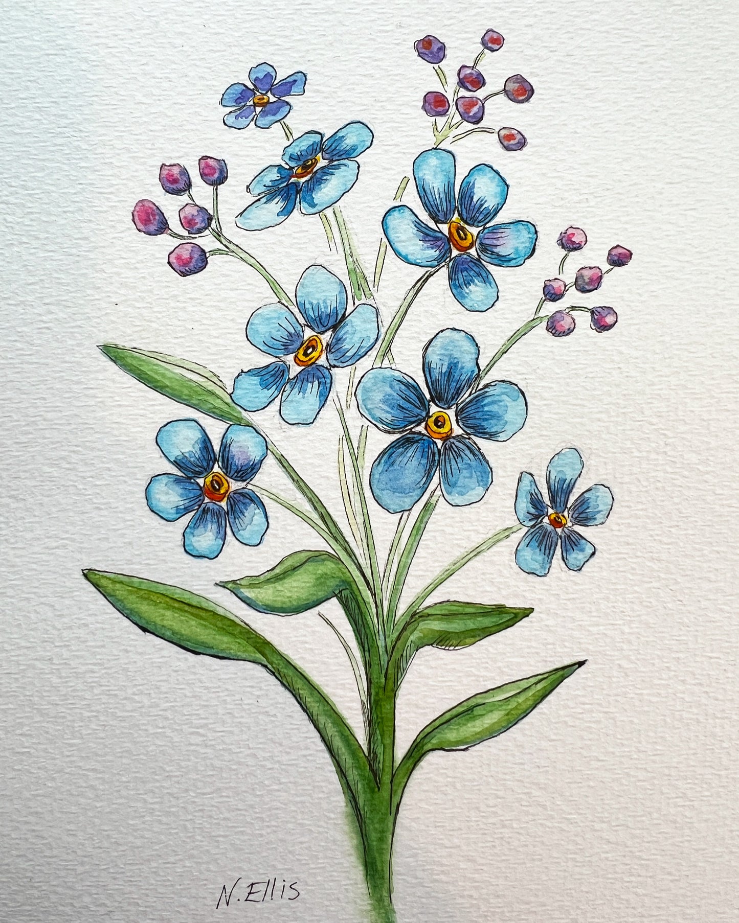 Forget-me-nots card