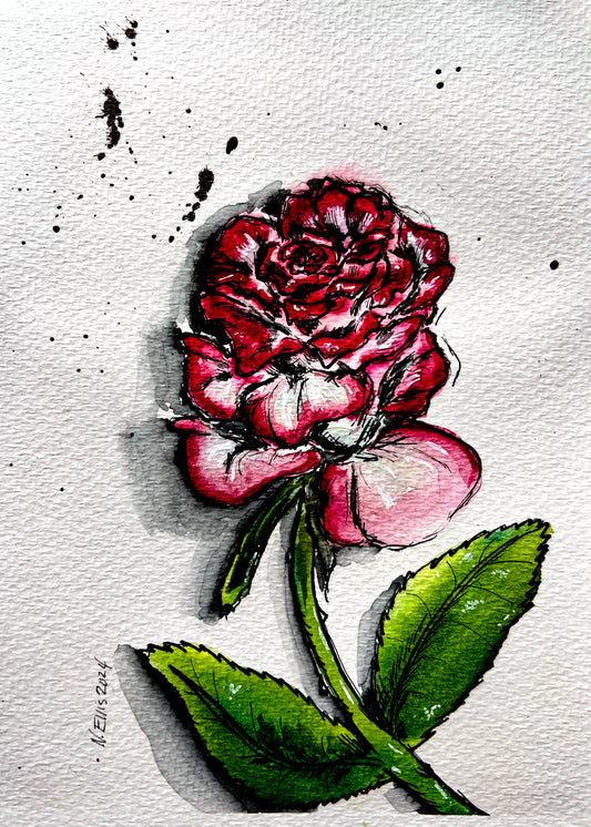 Rose & Ink card