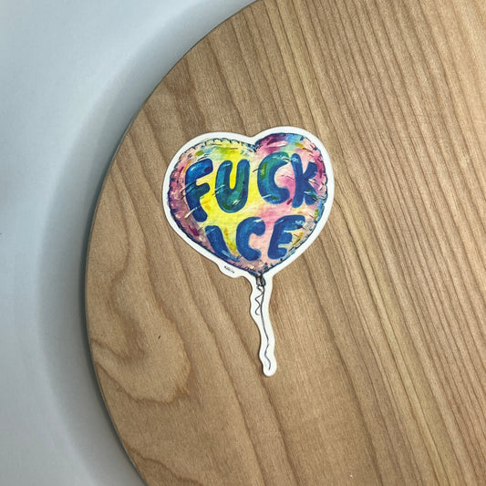 FUCK ICE Balloon sticker
