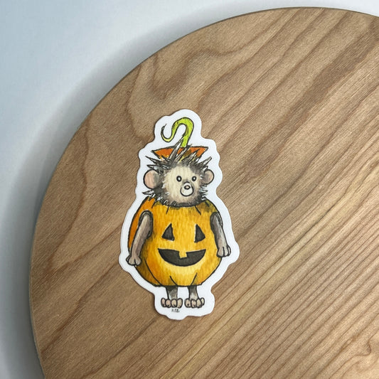 Hedgie in a Pumpkin sticker