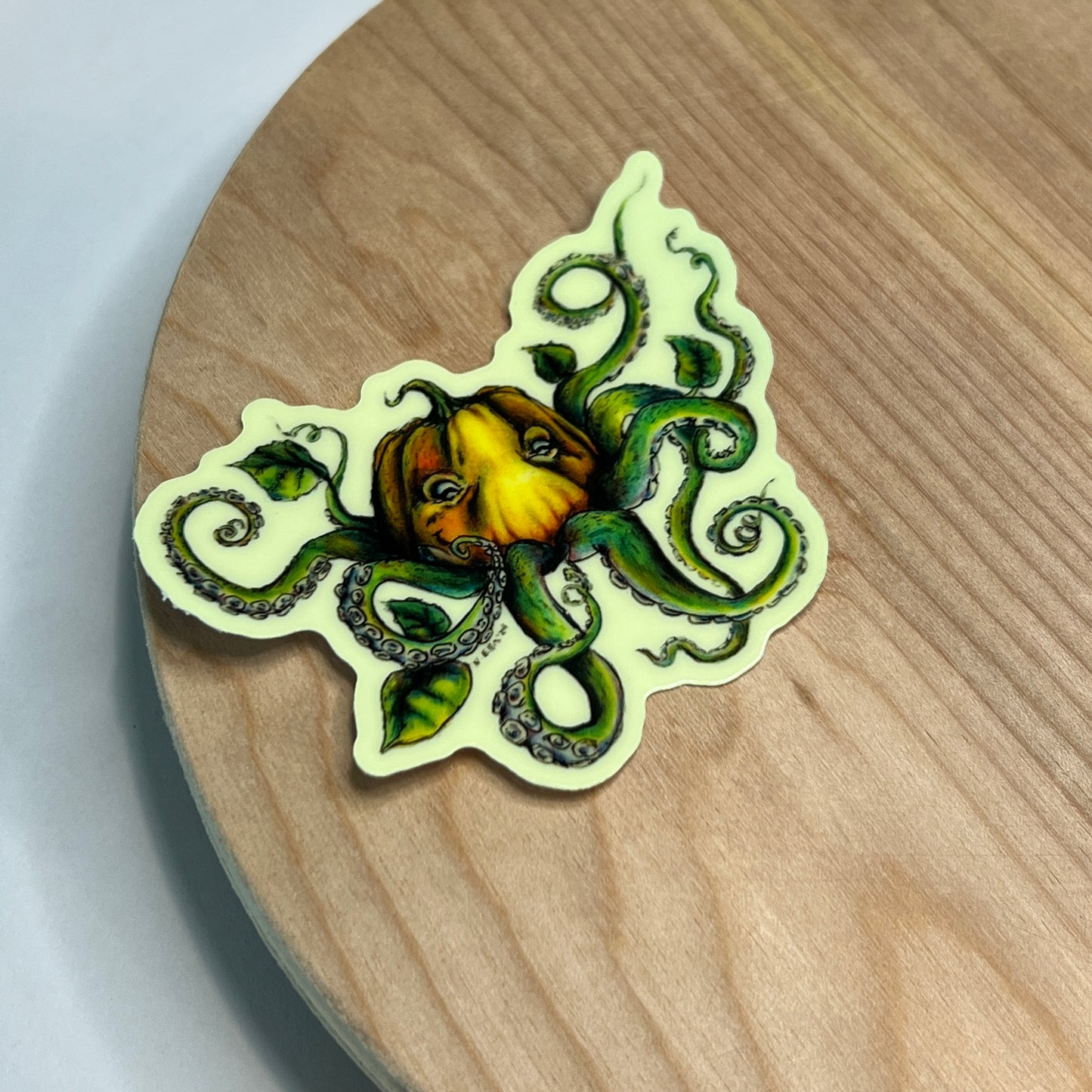 Octo-pumpkin sticker