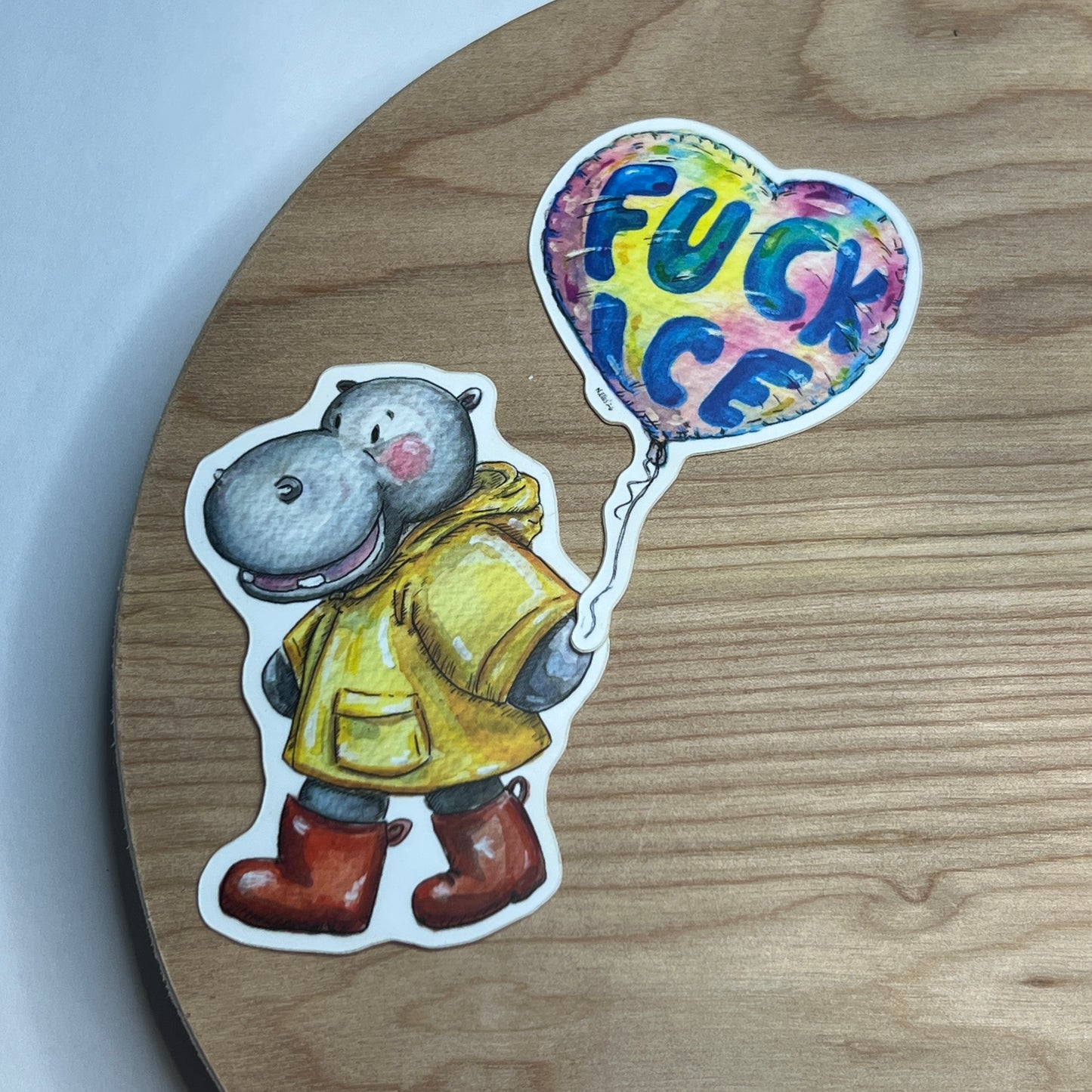 FUCK ICE Balloon sticker