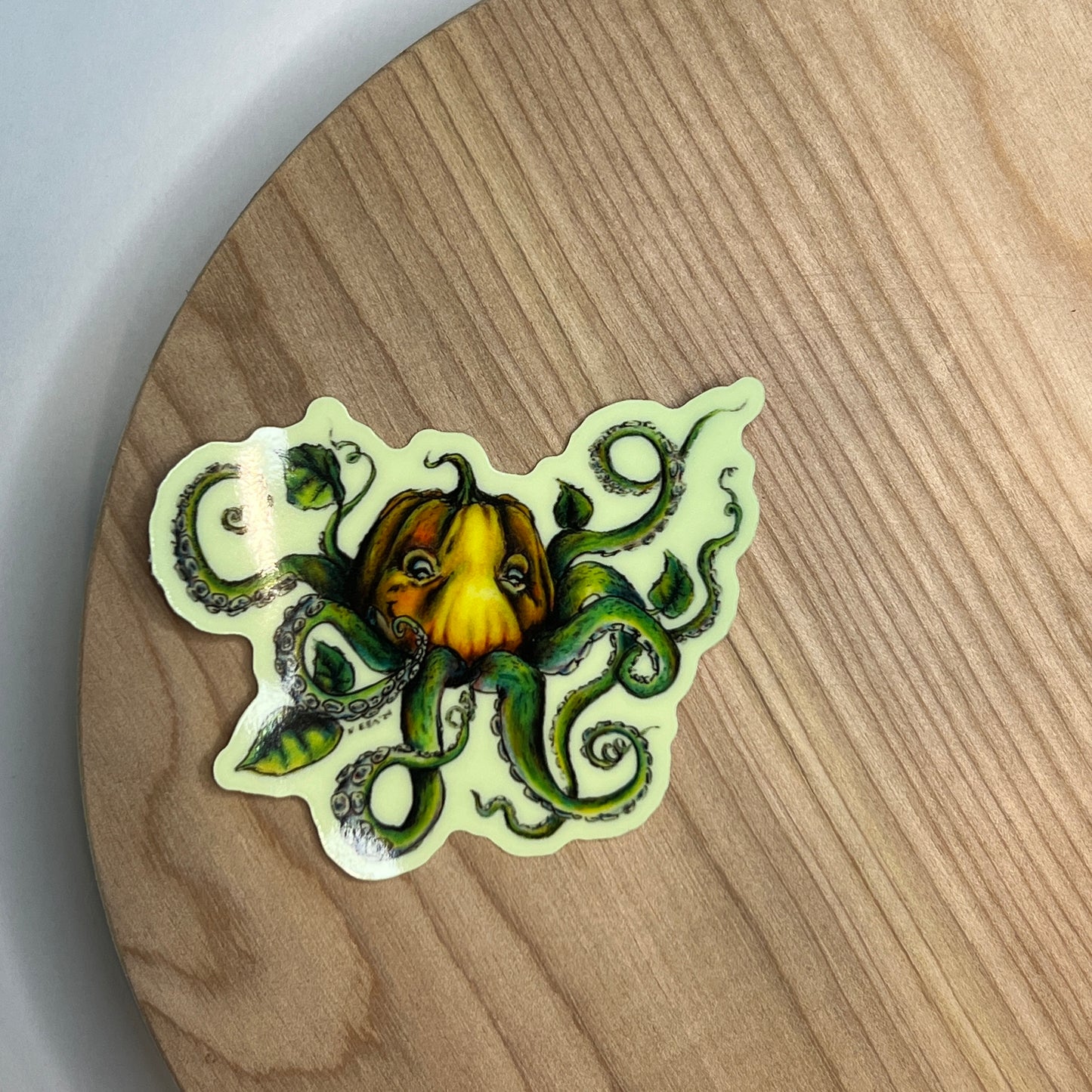 Octo-pumpkin sticker