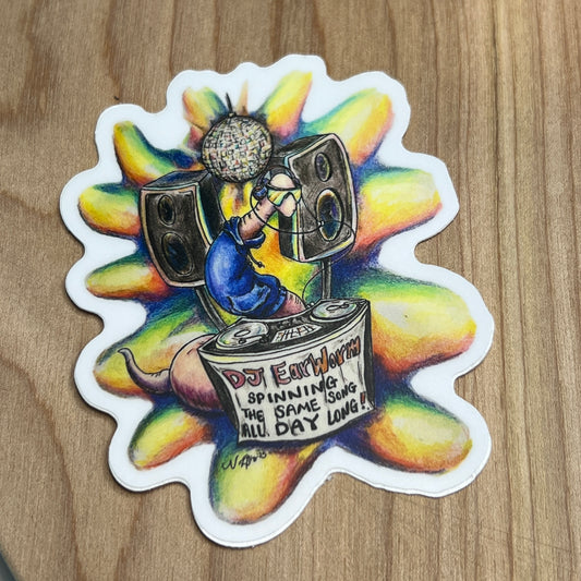 DJ Ear Worm sticker