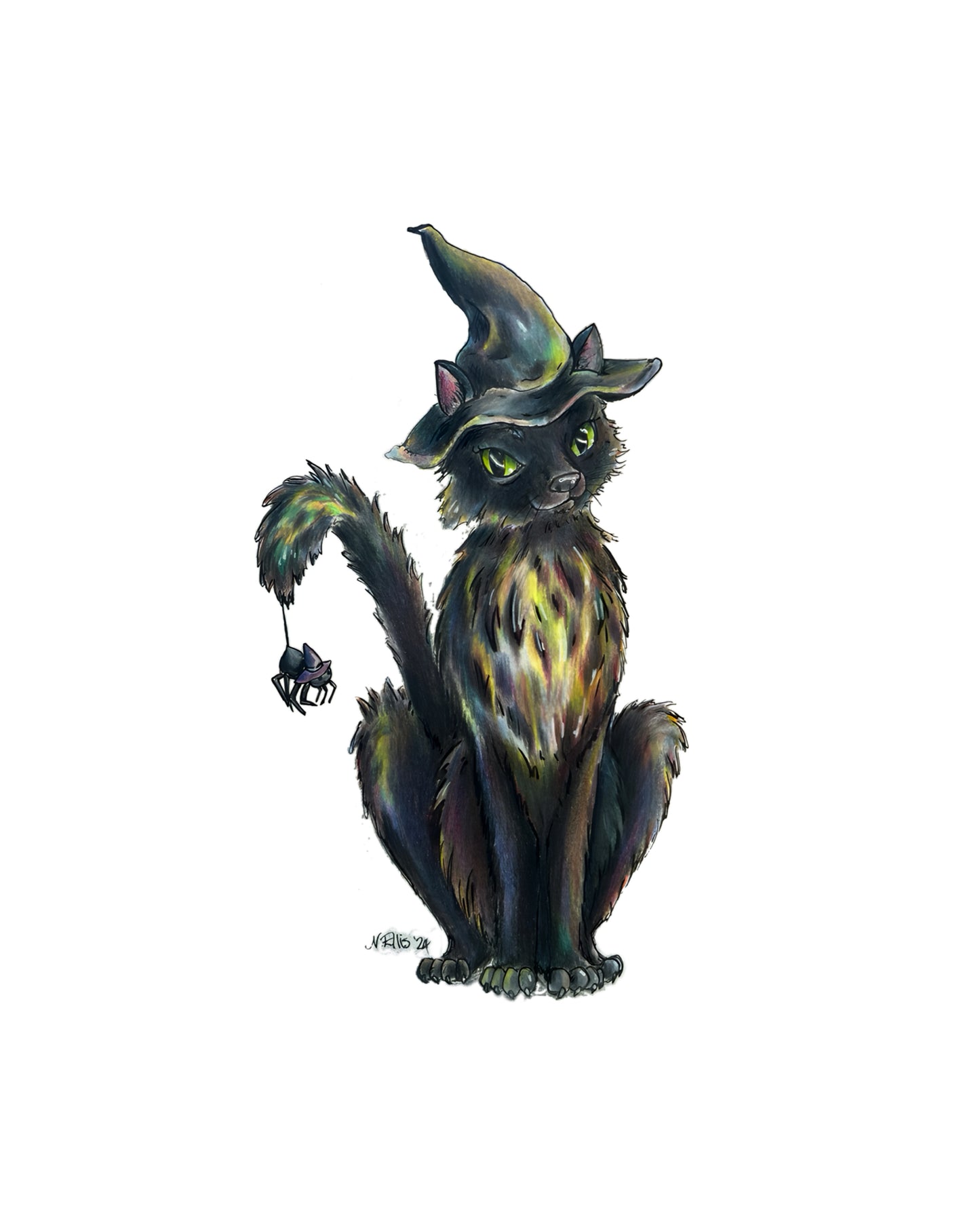 Witch Cat card