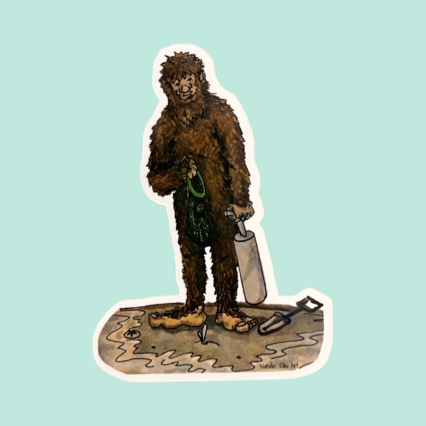 Clam Diggin’ ‘Squatch Vinyl sticker