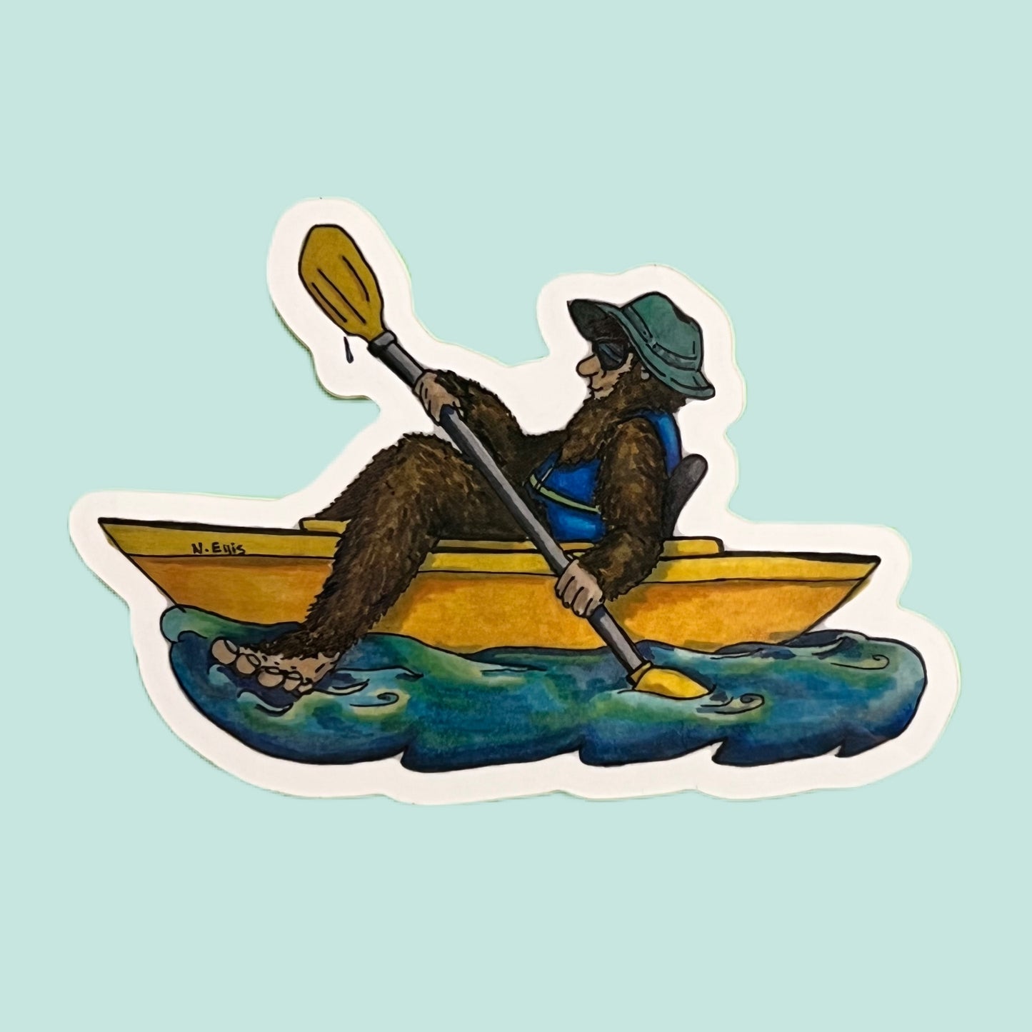 ‘Squatch in a ‘Yak Vinyl sticker